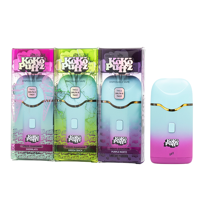 URB Koko Puffz THC-A Liquid Diamonds Disposable 3G URB Koko Puffz THC-A Liquid Diamonds Disposable 3G