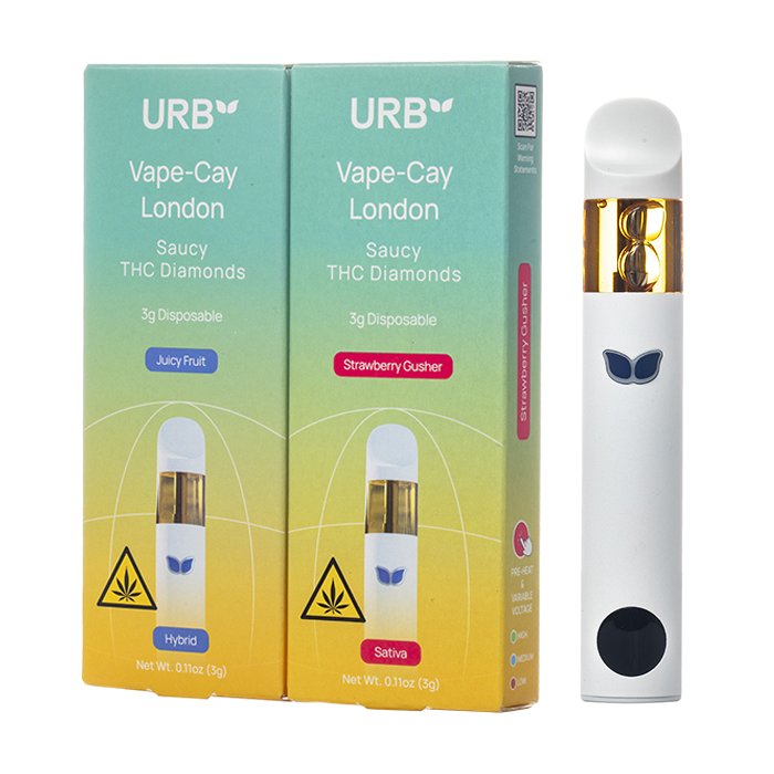 urb disposable vapes Vape-Cay London Saucy Diamonds 3G Foger Vape Refill Near Digital Temperature Control Flavor:BLUE RAZZ ICE