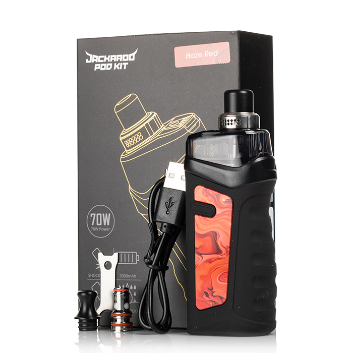 elfbar elfa master akku Vandy Vape Jackaroo 70W VW Pod System Mod Kit, 2000mAh, 5~70W, 4.5ml Pod  Cartridge main image 1