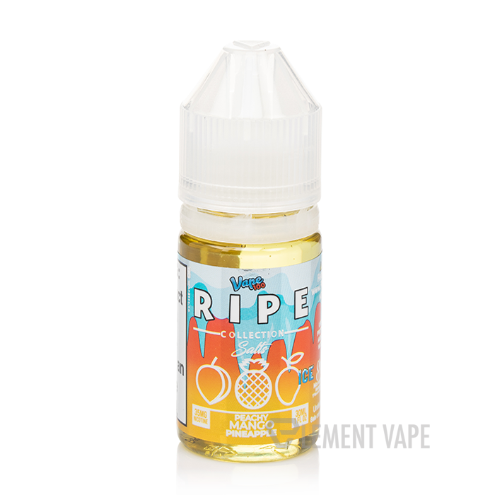 ripe collection vape juice ICE Peachy Mango Pineapple SALT - - 100 - 30mL Select Your Favorite Colour From This Dropdown Menu:Black Box of 10 Troubleshooting Vape Battery Not