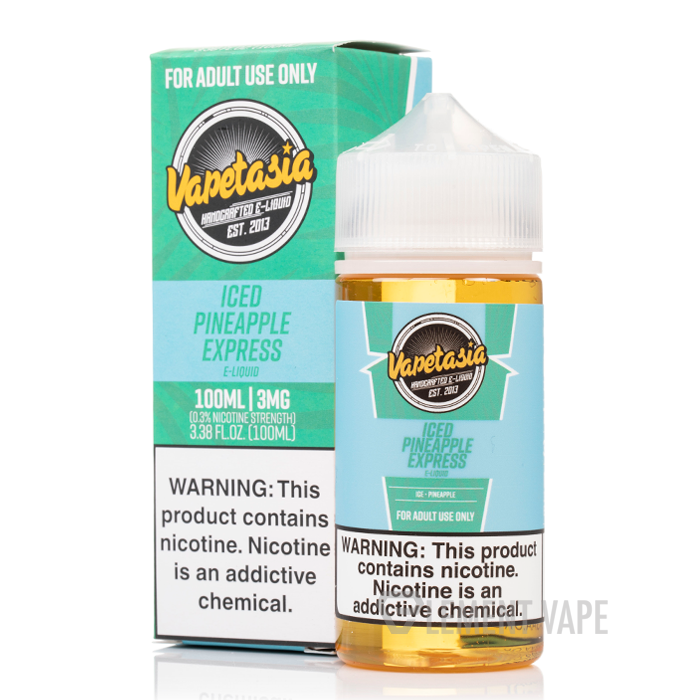 pineapple ice vape juice 100ml ICED Pineapple Express - Vapetasia - 100mL