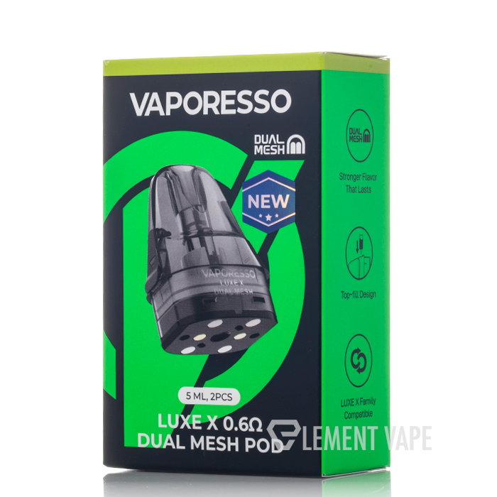 vaporesso 0.6 mesh pod Vaporesso Vibe Dual Mesh Pod 0.6/0.8ohm - 1x2s main image 1