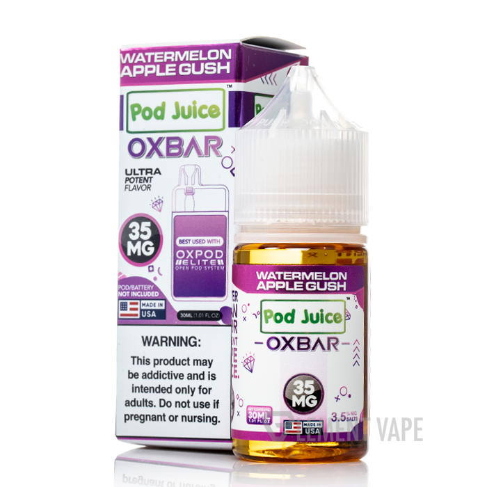 Watermelon Apple Gush - Pod Juice x OXBAR Salts - 30mL $10.99