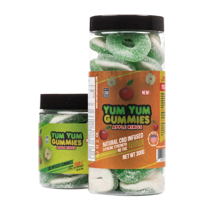 Yum Yum Gummies - CBD Infused Apple Rings - $49.90