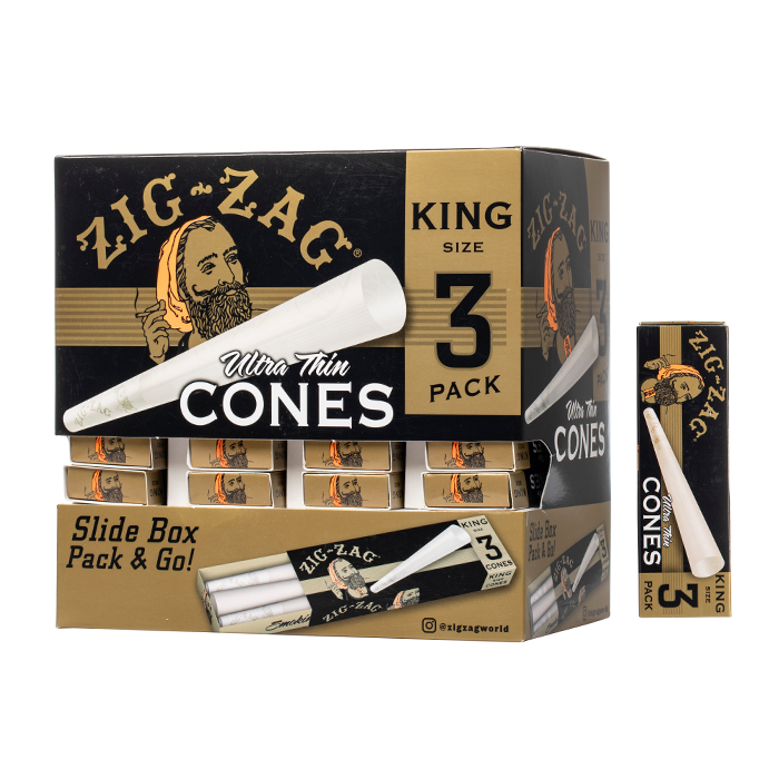 Zig Zag Ultra Thin King Size Cones - 108ct Box - $34.99