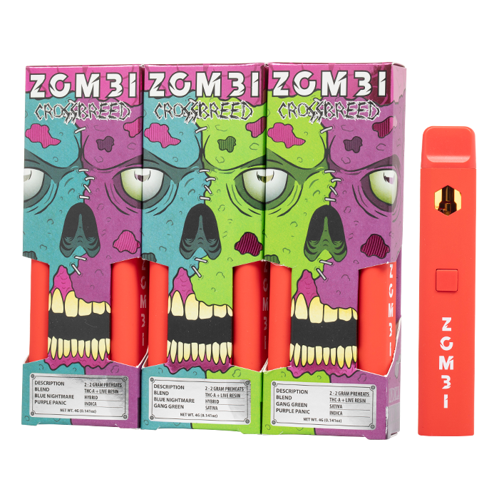 Zombi Crossbreed Live Resin THCa Duo Disposable 4G Zombi Crossbreed Live Resin THCa Duo Disposable 4G