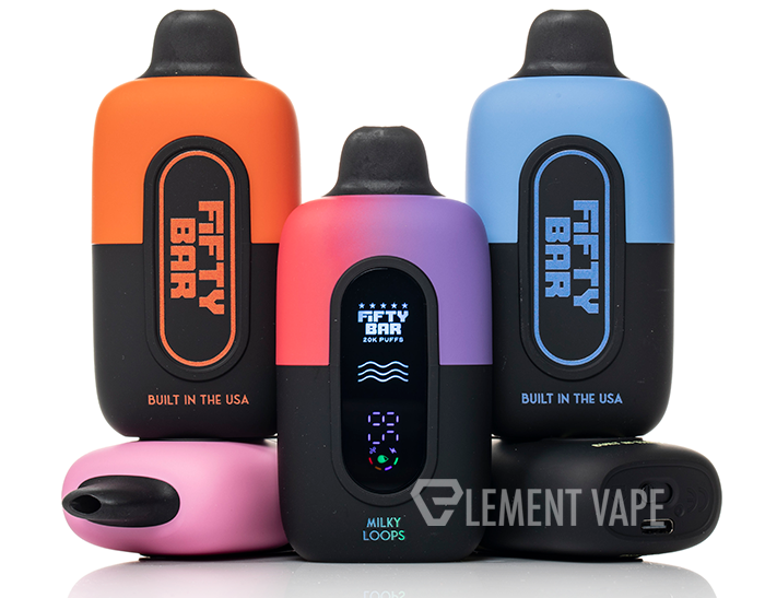 how much is elf bar vape Fifty Bar V2 20K 2% Nicotine Disposable $11.99