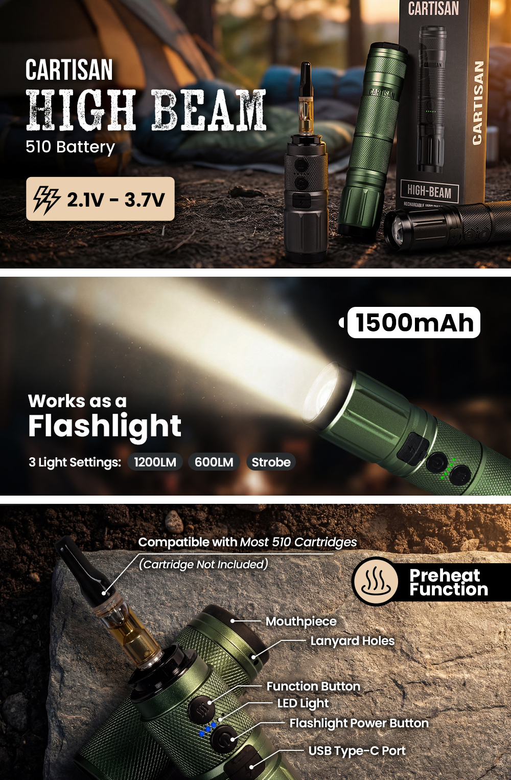 Cartisan High Beam 510 Battery $37.99
