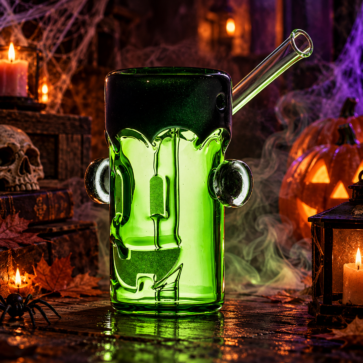 MJ Arsenal Frankenbubbler with a Halloween background