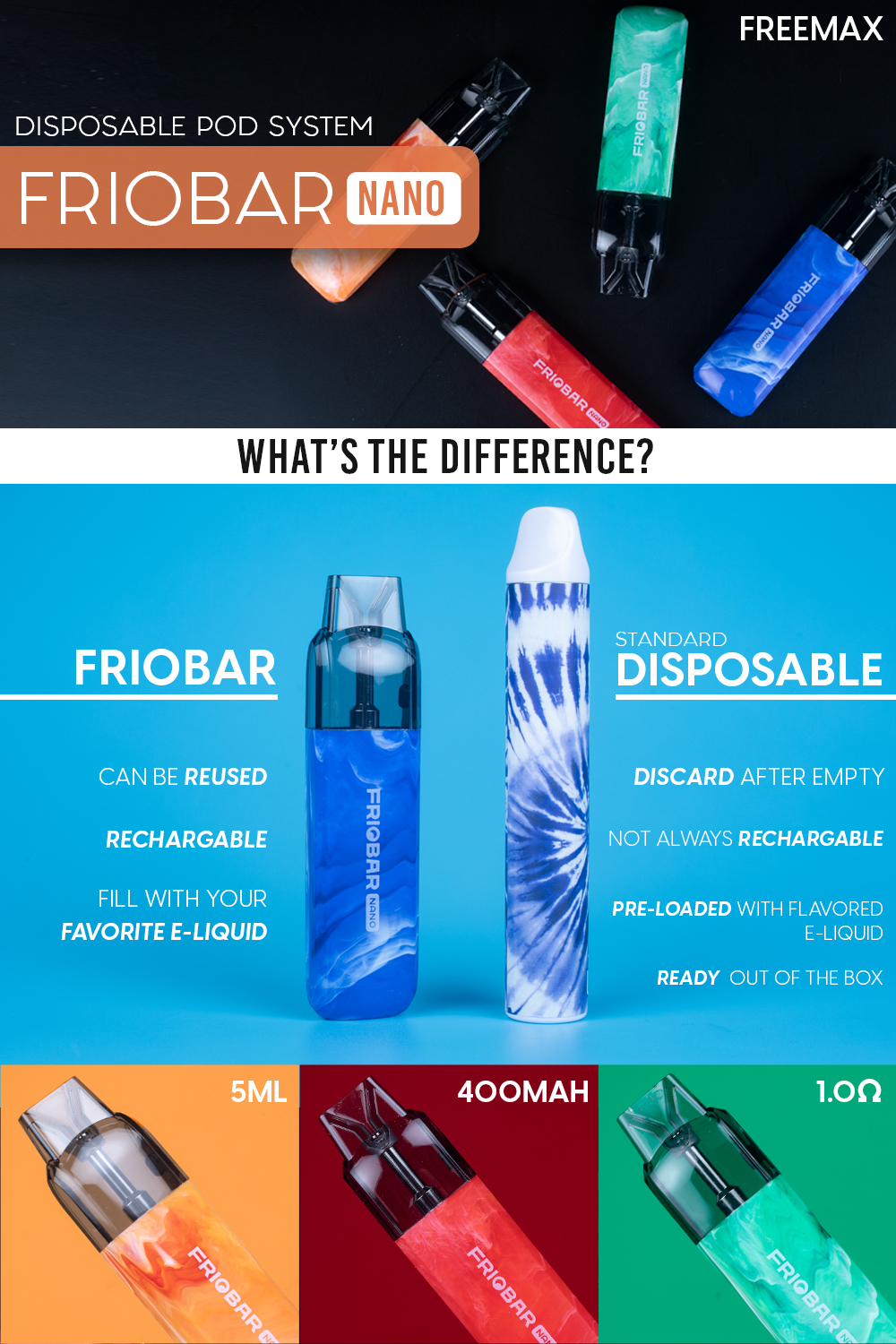 Freemax Friobar Nano Disposable Pod System