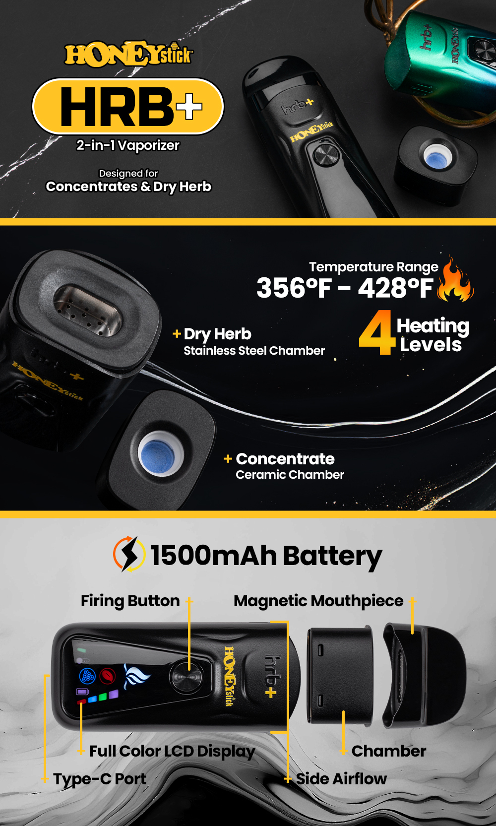 Honeystick HRB+ 2-in-1 Vaporizer - $49.99