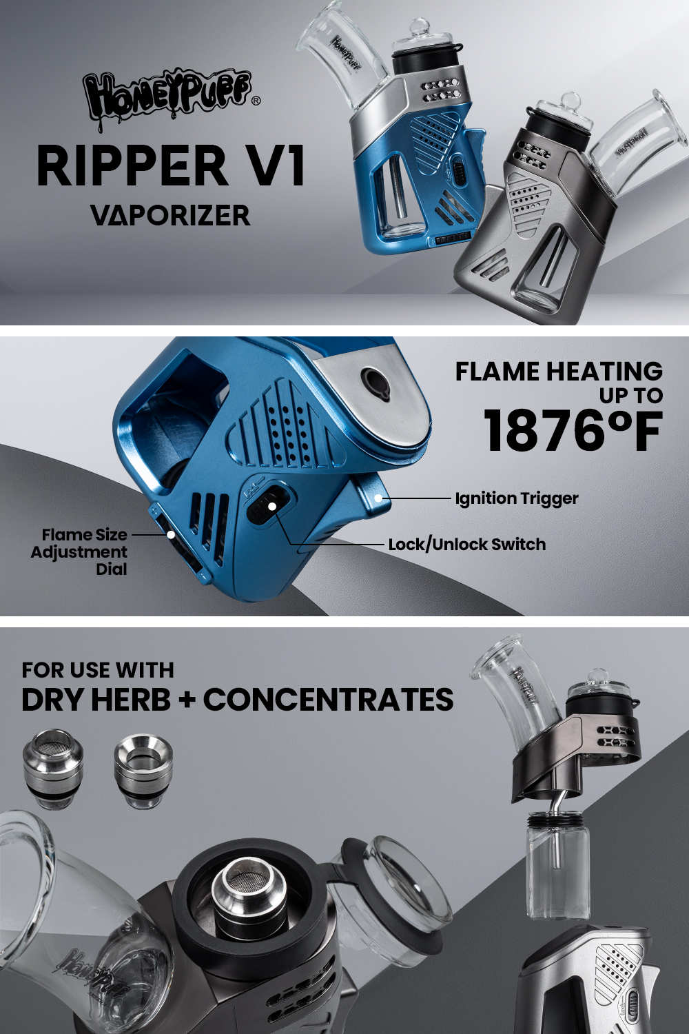 Honeypuff Ripper V1 Vaporizer - $64.99