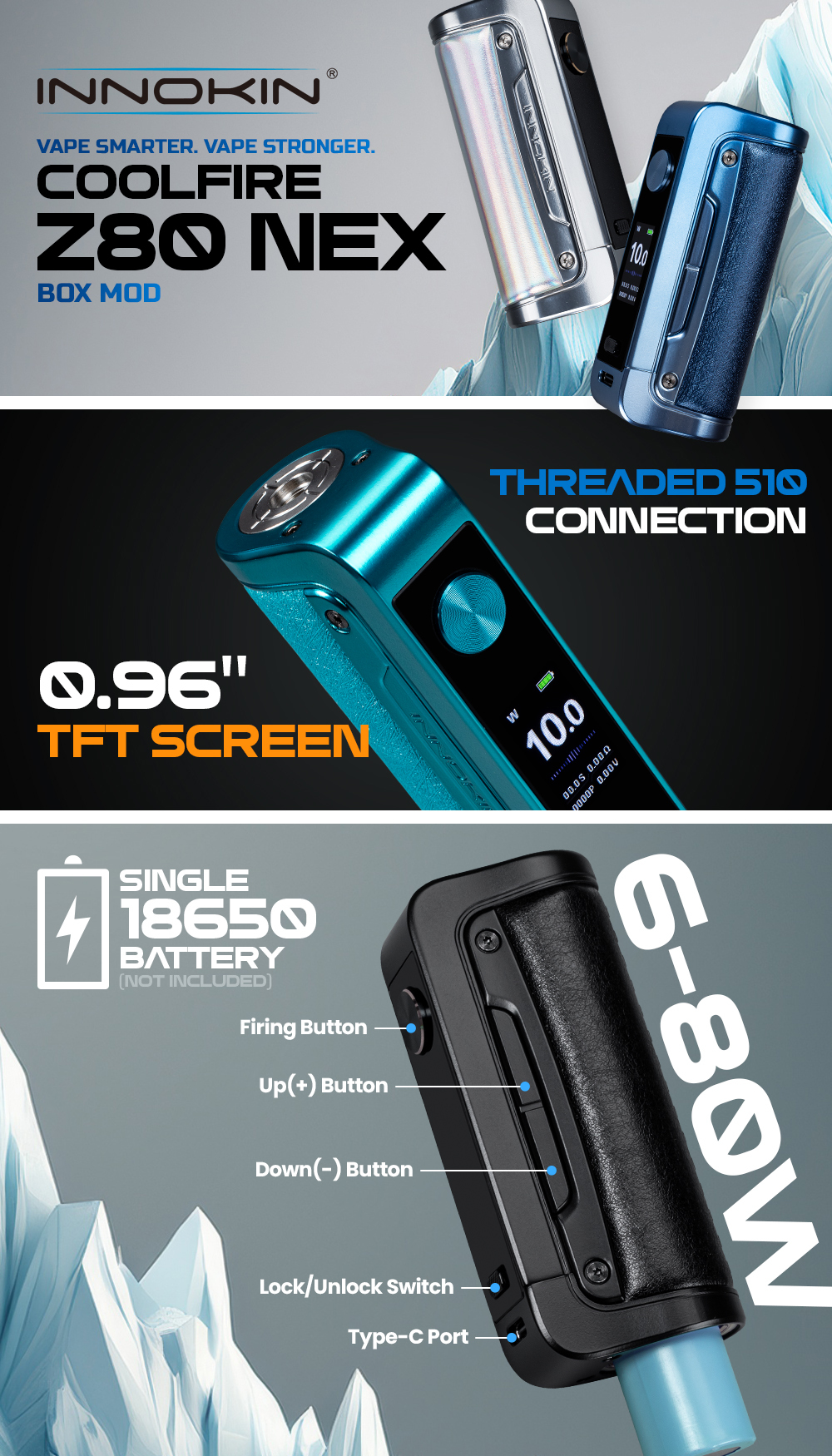 Innokin Coolfire Z80 NEX Mod $39.99