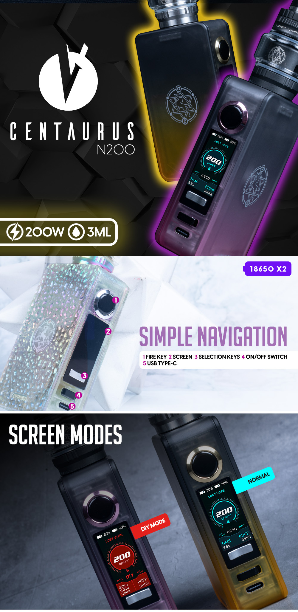 Lost Vape Centaurus N200 Starter Kit - $52.99