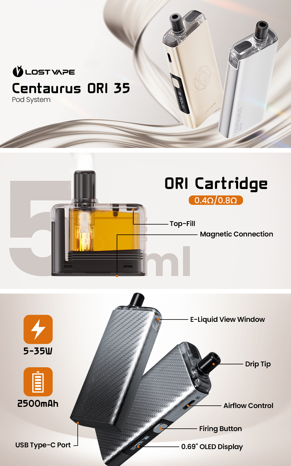 Lost Vape Centaurus ORI 35 Pod System
