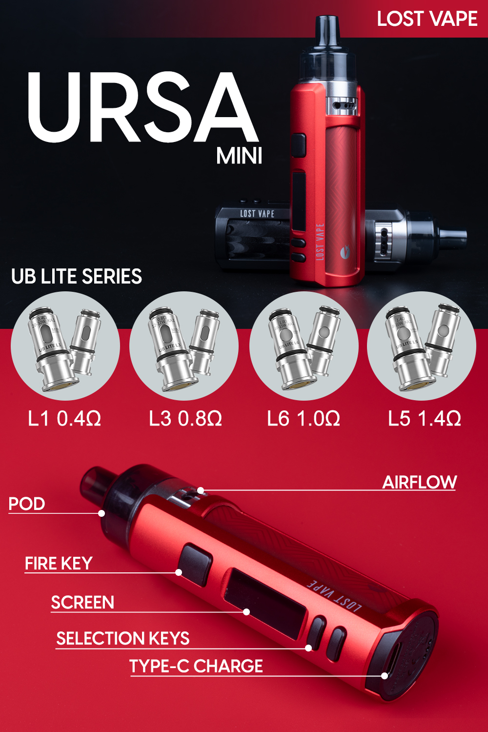 lost vape ursa mini pod kit Lost Vape URSA MINI 30W Pod Kit