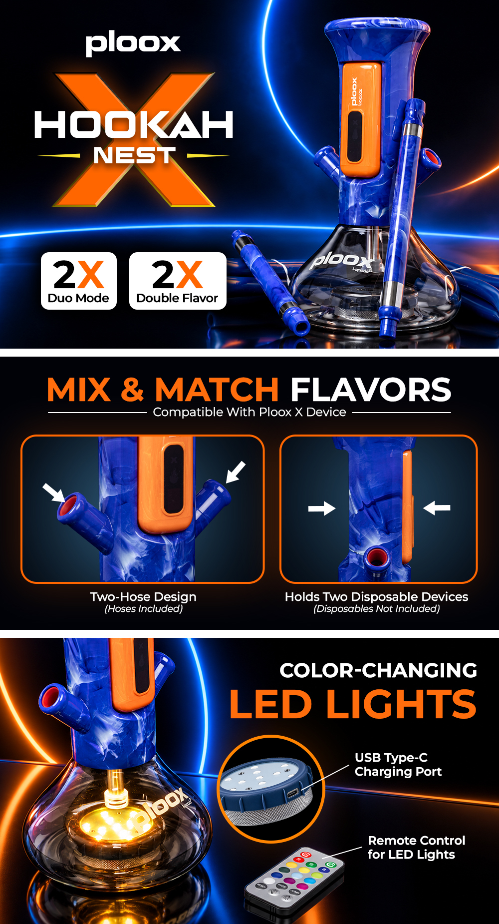 Ploox Hookah Nest X - Infographic
