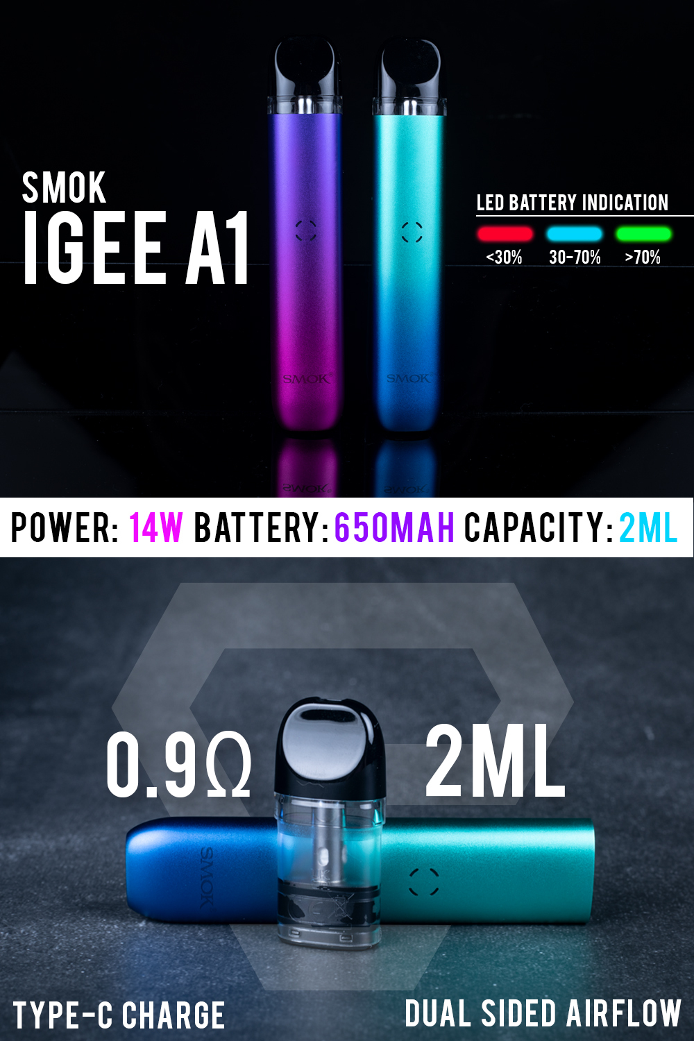 SMOK IGEE A1 14W Pod Kit