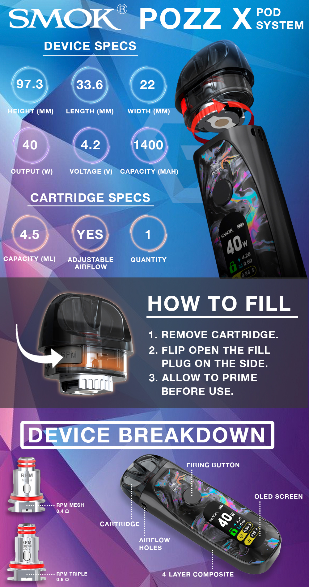 SMOK POZZ X Replacement Pods