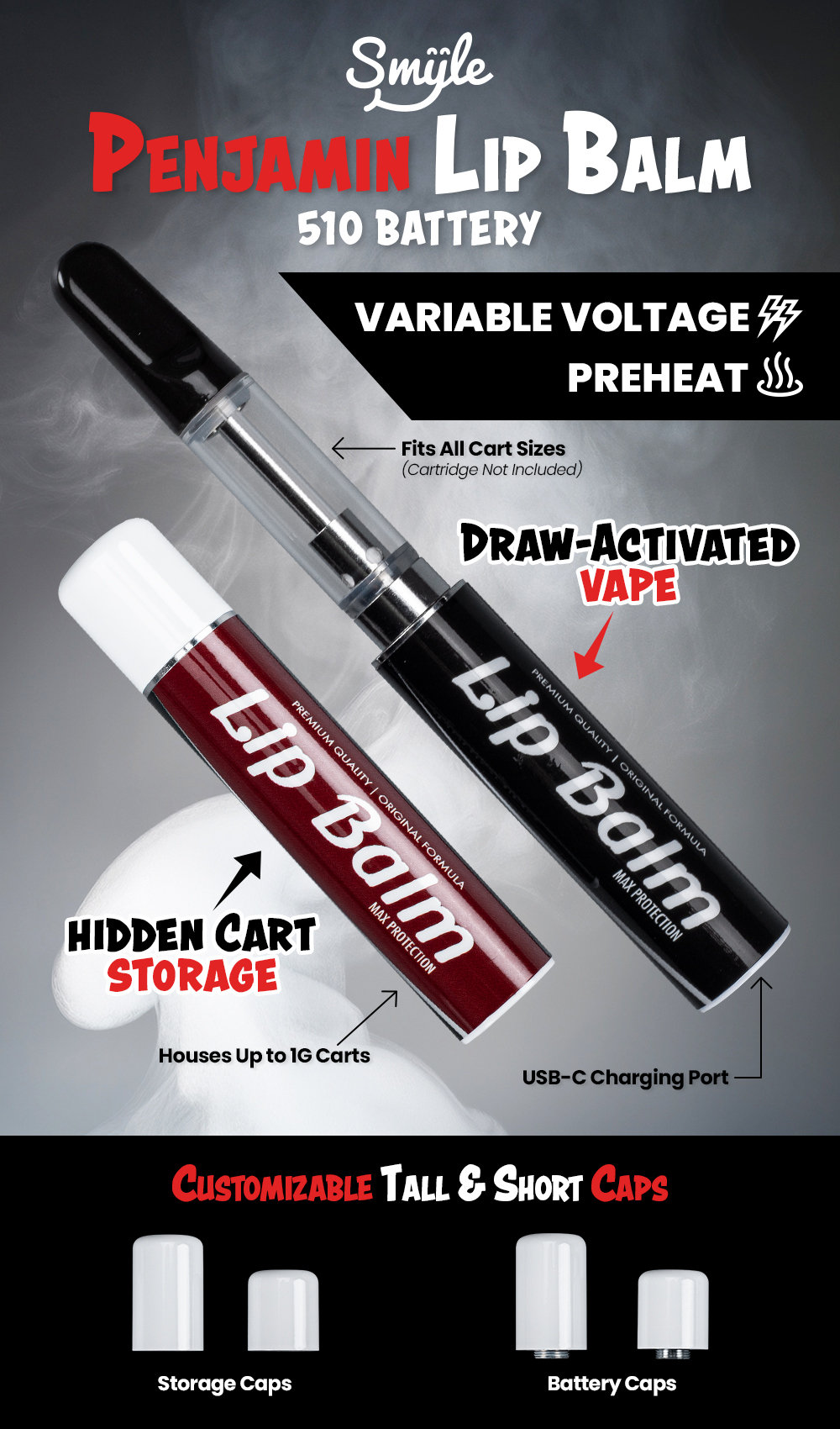 caliburn vape uwell price Order Premium 510 Thread Vape Battery Online main image 1