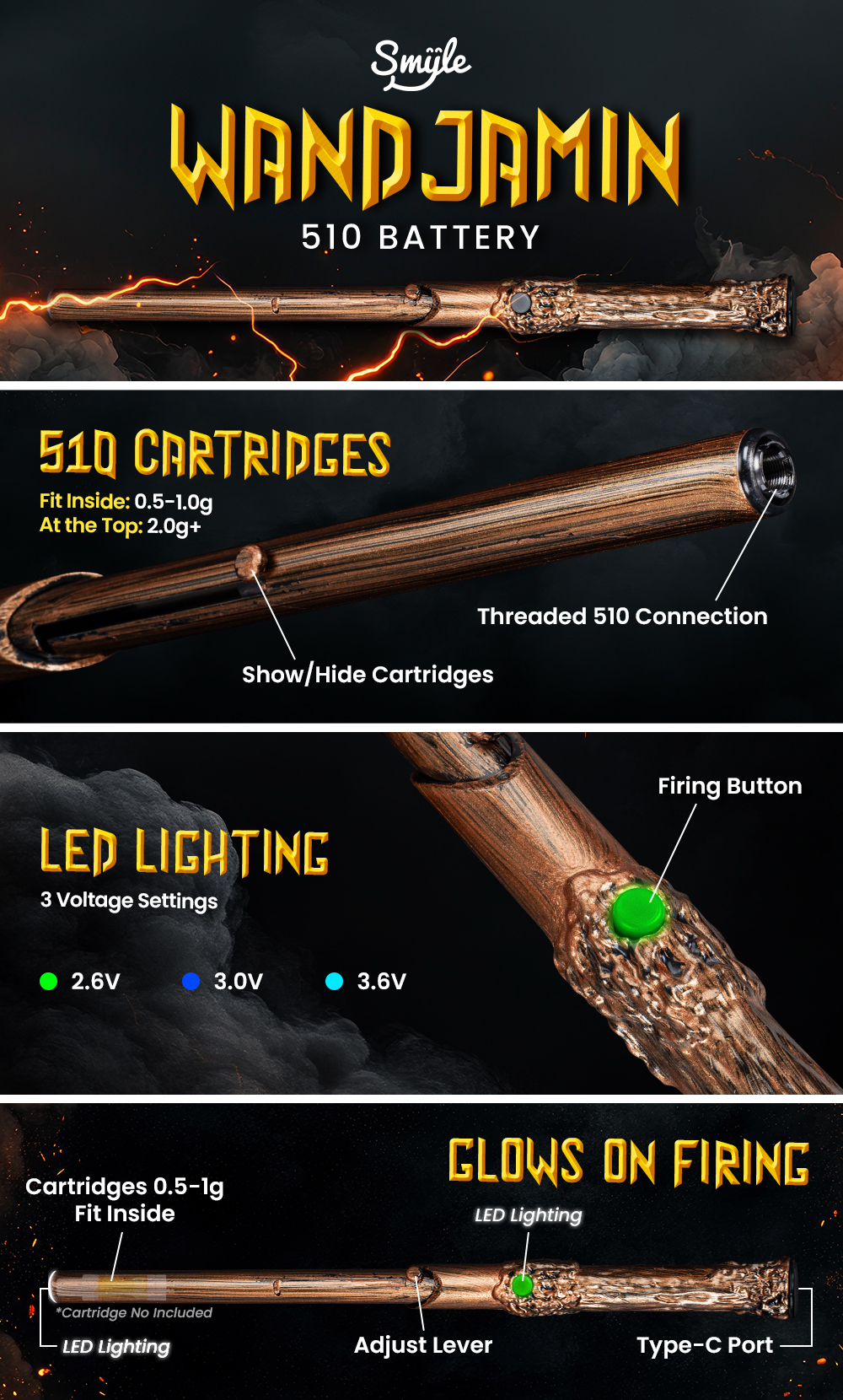 how much is elf bar vape Vape Pen Battery | Cartridge Vape Battery main image 1
