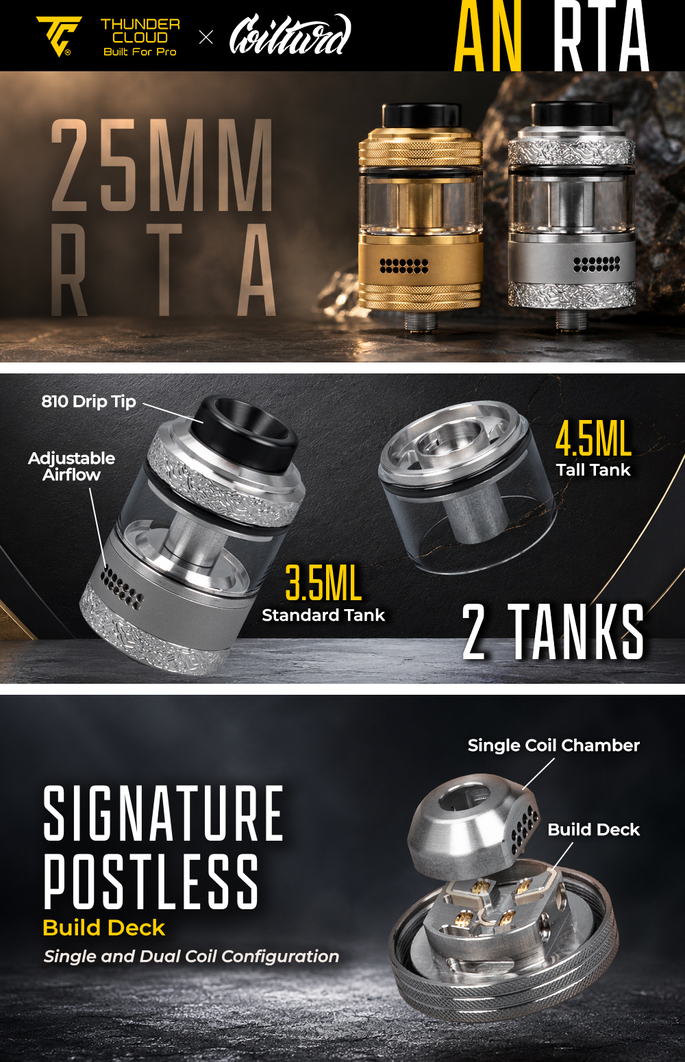 Thundercloud x Coilturd 25mm An RTA - Infographic