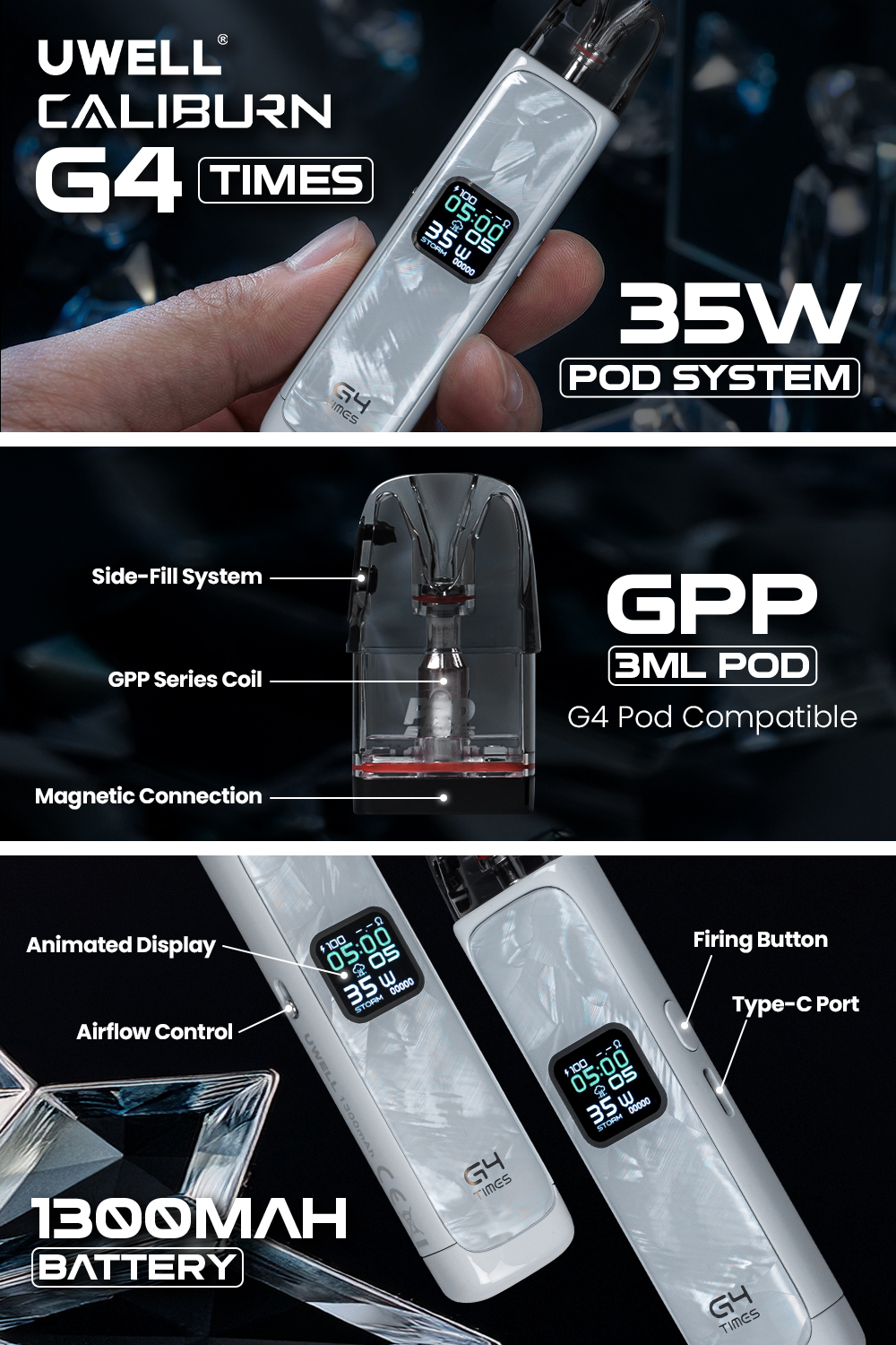 how much is elf bar vape Uwell Caliburn G Pod Kit Buy Online main image 1