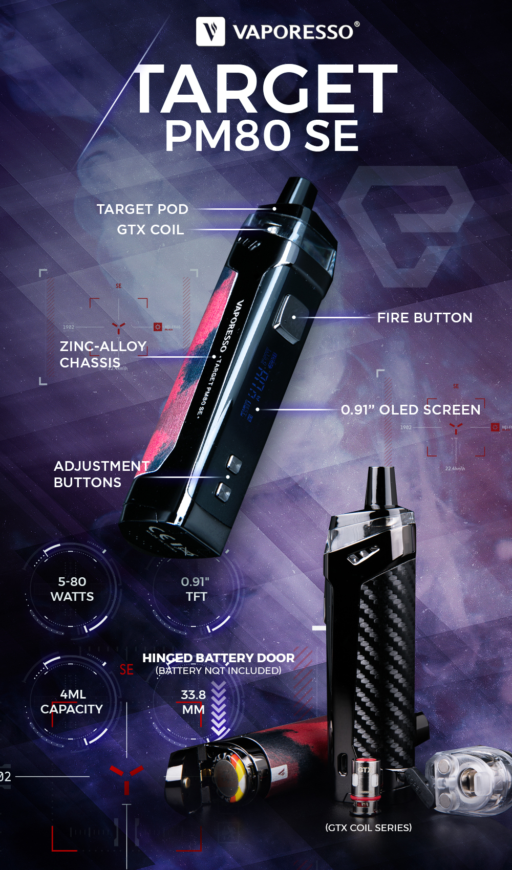 Vaporesso Target PM80 SE Pod Mod Kit