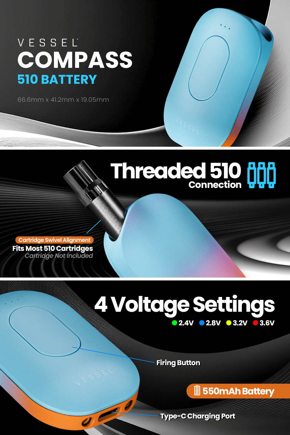 Vessel COMPASS 510 Battery $34.99