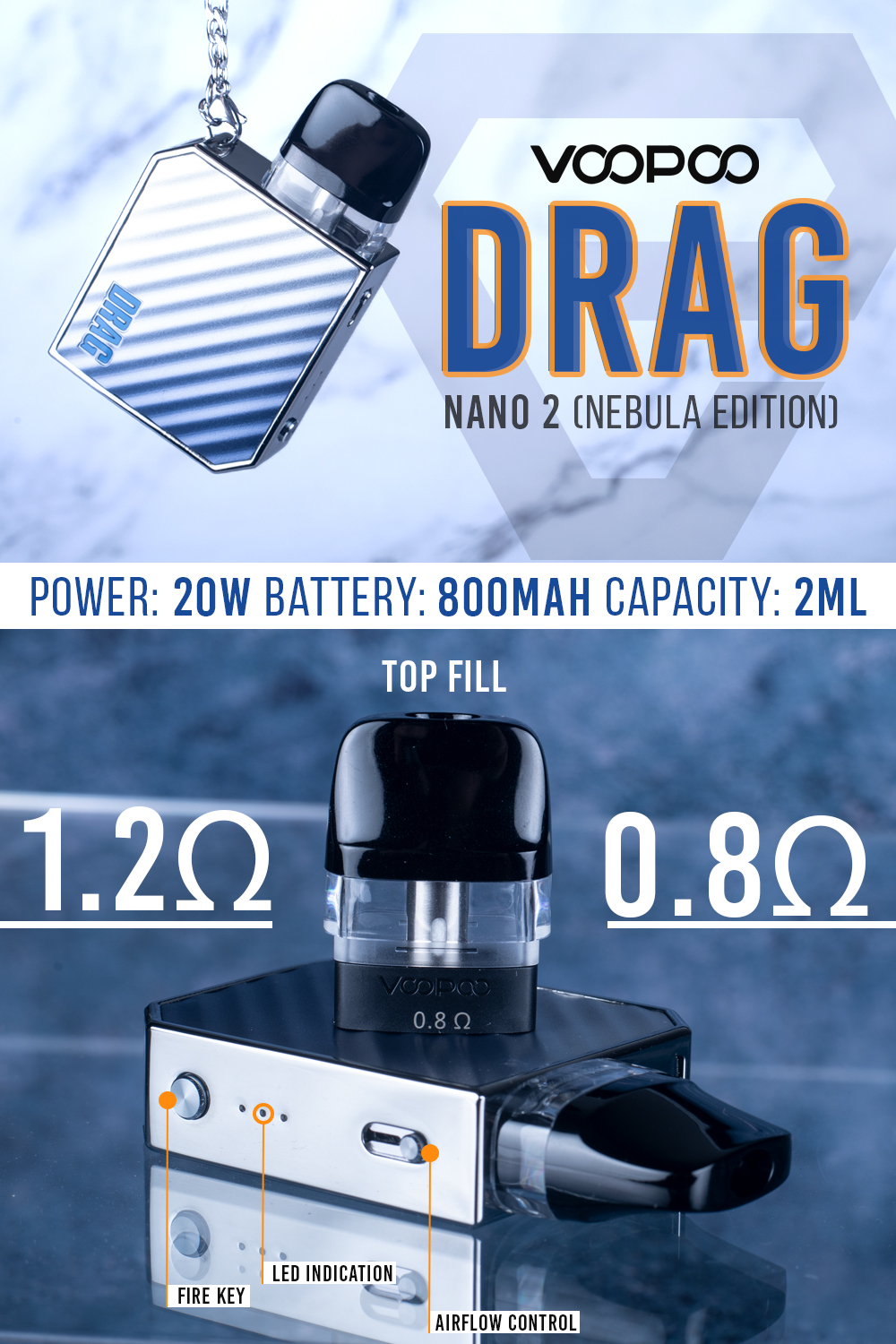 VOOPOO Drag Nano 2 Nebula Pod System $29.99